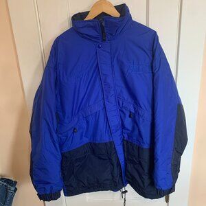 WearGuard VTG Winter Jacket L Blue Insulated Cold Weather Winter Style 444 Logo